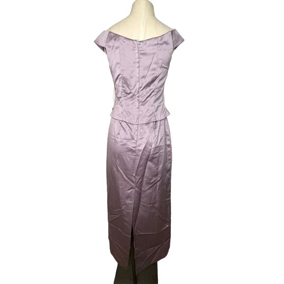 New Vintage Scott McClintock Off The Shoulder Bridal Wedding Dress Size 8 R25 - Picture 5 of 8